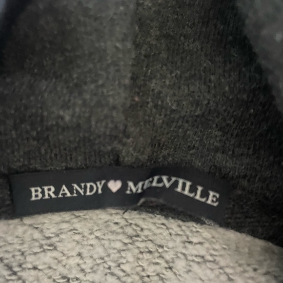 dark gray brandy melville zip up - Picture 2 of 2